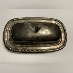 Vintage WM Rogers Silver-Plated Butter Dish